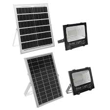 25w 40w 60w Solar Flood Light Solar Led Spotlight W Manual Remote Control Solar Panel Ip67 Waterproof