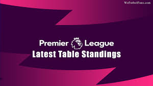 premier league table english premier