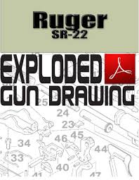 ruger sr 22 auto exploded gun drawing
