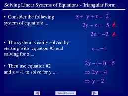 Ppt Solving Linear Systems Of