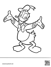 donald duck coloring page busy shark