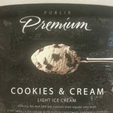 publix cookies cream light ice cream