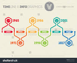 Horizontal Infographic Timelines Vector Web Template Stock Vector