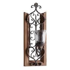 Rustic Wall Candle Holder Black