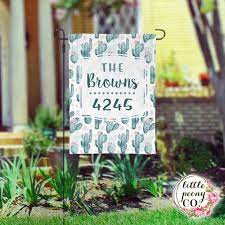 Personalized Garden Flag Cactus And