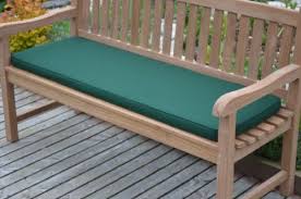 green 4 seater garden bench cushion and