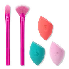 bright finish makeup brush sponge set