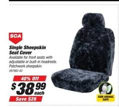 Sca Single Sheepskin Seat Cover Offer
