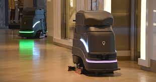 commercial floor scrubbing robot