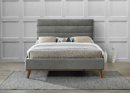 Denver Light Grey Upholstered Bed Frame
