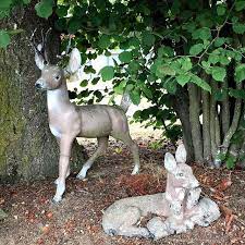 Vintage Concrete Deer Statues Deer
