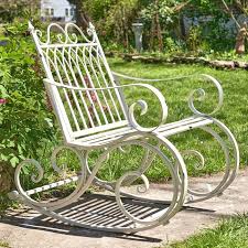 Tatiana Iron Rocking Garden Arm Chair
