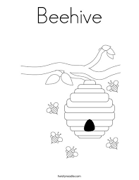 Printable coloring page pdf files can be downloaded, printed off, then colored in using a variety of art supplies. Beehive Coloring Page Twisty Noodle