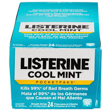 listerine pocketpaks breath strips cool mint 12 24 strip packs