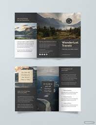 travel trifold brochure template in