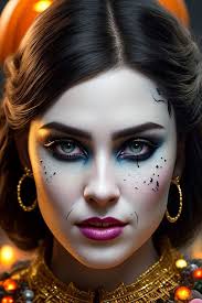 harlequin makeup perfect face