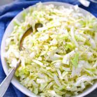 sweet and tangy no mayo coleslaw bowl