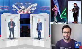 Watch phone booth movie online. Hologram Phone Booth Can Beam Donald Trump And Joe Biden On To Debate Stage Daily Mail Online