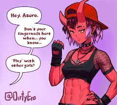 Hey, Asuro. ﻿(5ЧМу&п> I ﻿(sHMykre / DirtyEro :: artist :: Asura (DirtyEro)  :: Monster Girl :: арт барышня :: art :: #Женские мускулы :: разное ::  Female muscle art :: Fit Girl - JoyReactor