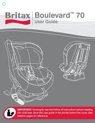 Britax Boulevard 70 Instruction Manual