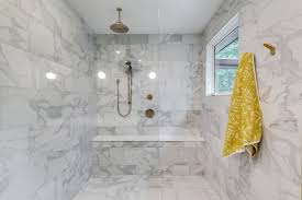 bathroom porcelain tile walls open