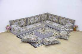 L Shape Arabic Sofa Set Floor Bed