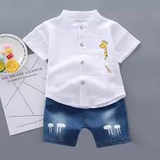 Baby Boy Clothes Set Summer Short Sleeve Shirts Top Summer Pant Short Cotton Kid Clothes For Boy Gentleman Clothing Suit