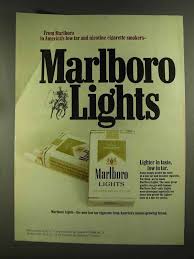 1972 marlboro lights cigarettes ad