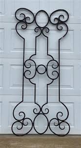 Vintage Wrought Iron Wall Hanging Panel