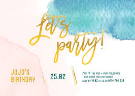 Lets Party Real Foil Birthday Invitations