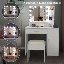 vanity makeup table set with 10led