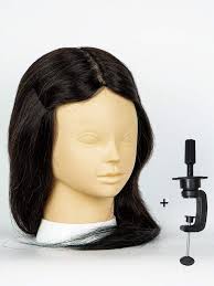 real human hair training head mannequin