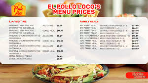 updated el pollo loco menu s
