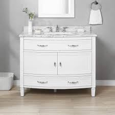 dacosti 42 in vanity in white with marble top