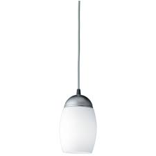 Lithonia Lighting Acorn 1 Light White Glass Mini Pendant With Compact Integrated Spiral Lamp 11994 Gw M4 The Home Depot