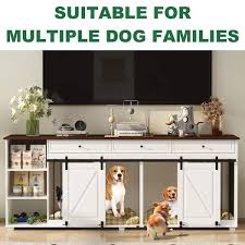 Wiawg Large Dog Crate Furniture With 3