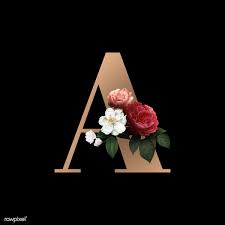 elegant floral alphabet font ...