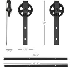 Door hardware kits come with all the pieces you need to set up a sliding barn door, making it easy to get creative. Color Black Size 2m Logo Sliding Barn Door Heavy Duty Sliding Barn Door Hardware 6mm Thick Track Carbon Steel Material Toughness Save Space Noise Reduction Sliding Door 13 Sizes Sliding Door