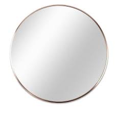 Brushed Aluminum Frame Circle Mirrors