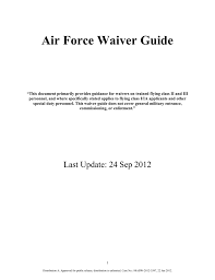 Air Force Waiver Guide Oops This Content Is Members Only