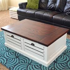 Crate Storage Coffee Table And Stools