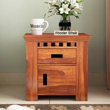Adolph Bedside Table Honey Finish