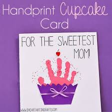 Hand Print Mothers Day Cards Pink Lover