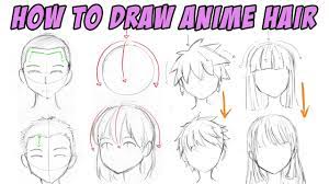 to draw anime hair tutorial