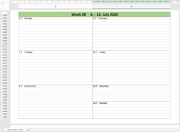 039 Free Excel Calendar Template Ideas Weekly Incredible