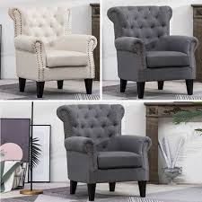 Get it as soon as wed, jul 14. Chesterfield High Back Chair Button Tufted Winged Armchair Fireside Fabric Sofa 119 95 Picclick Uk