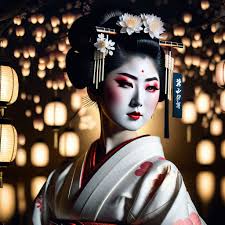 hairstyles and oshiroi makeup geisha