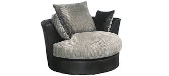 dylan swivel armchair black and grey