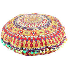 mandala floor pillows round bohemian