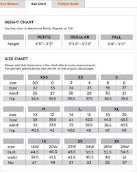 Qvc Size Chart Size Chart Height Chart Size 00